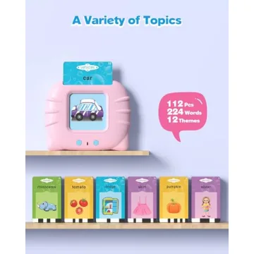 Pink Talking Flash Cards for Toddlers Language Learning
