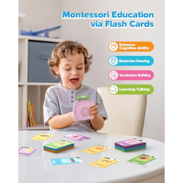 Pink Talking Flash Cards for Toddlers Language Learning