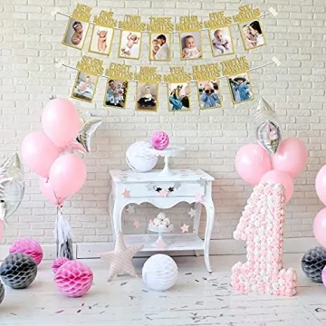 PartyHooman Birthday Photo Banner for 1st Celebrations