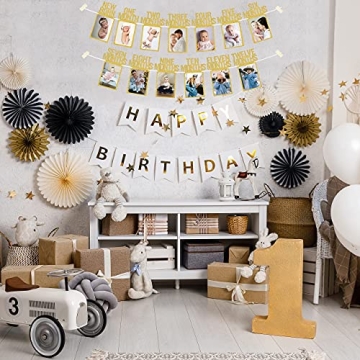 PartyHooman Birthday Photo Banner for 1st Celebrations