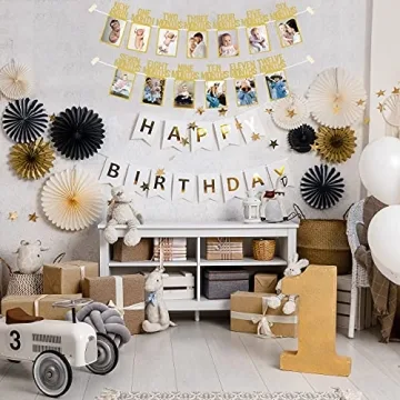 PartyHooman Birthday Photo Banner for 1st Celebrations