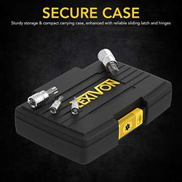LEXIVON Torx Bit Socket Set, Premium S2 Alloy Steel | 13-Piece Star T8 - T60 Set | Enhanced Storage Case (LX-143)