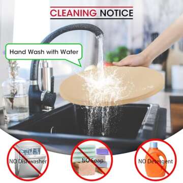 Unicook 14 Inch Pizza Stone for Crispy Crusts and Baking