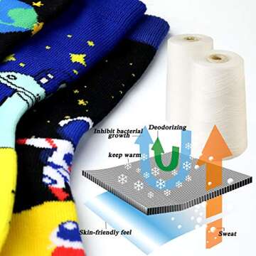 Shop LITTLE FLY BIRD Fun Kids Crew Socks Pack of 3