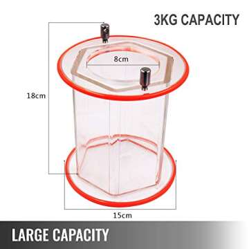 BestEquip Jewelry Polisher Tumbler 3kg 6.6Lbs Capacity Jewelry Polishing Finishing Machine 45W Mini Polisher Tumbler with Glass Barrel Lock Buckle Rotary Tumbler Surface Polisher for Jewelry Polishing