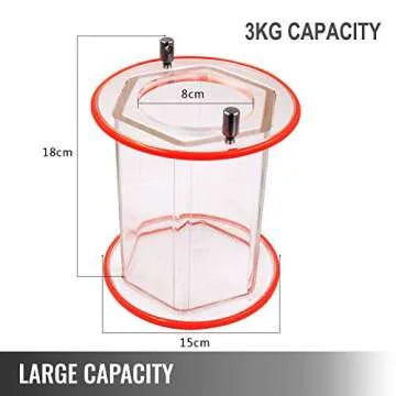 BestEquip Jewelry Polisher Tumbler 3kg 6.6Lbs Capacity Jewelry Polishing Finishing Machine 45W Mini Polisher Tumbler with Glass Barrel Lock Buckle Rotary Tumbler Surface Polisher for Jewelry Polishing