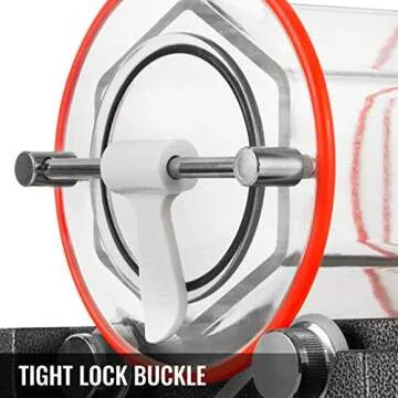 BestEquip Jewelry Polisher Tumbler 3kg 6.6Lbs Capacity Jewelry Polishing Finishing Machine 45W Mini Polisher Tumbler with Glass Barrel Lock Buckle Rotary Tumbler Surface Polisher for Jewelry Polishing