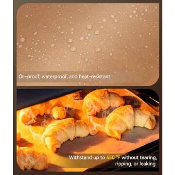300PCS Parchment Paper Baking Sheets for Oven - 12 x 16 Inches Non-Stick Precut Baking Parchment Paper Sheets for Baking, Cooking, Grilling, Air Fryer & Steaming - Unbleached, Fit for Half Sheet Pans