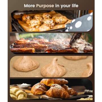 300PCS Parchment Paper Baking Sheets for Oven - 12 x 16 Inches Non-Stick Precut Baking Parchment Paper Sheets for Baking, Cooking, Grilling, Air Fryer & Steaming - Unbleached, Fit for Half Sheet Pans