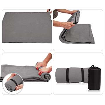 REDCAMP Fleece Sleeping Bag Liner for Camping and Home