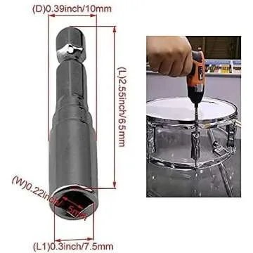 Jiayouy Drum Keys 5 Pack Durable Chrome Steel Keys