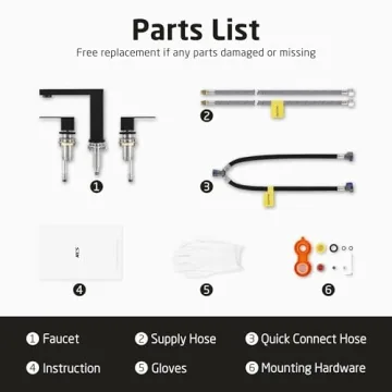 KES Black Stainless Steel Widespread Bathroom Faucet