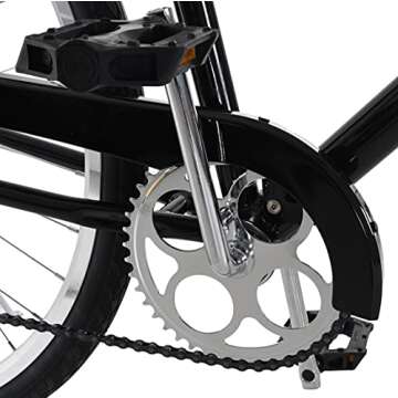 Vilano Hybrid Bike 700c Retro City Commuter Adult Bicycle Black Straight Top Tube