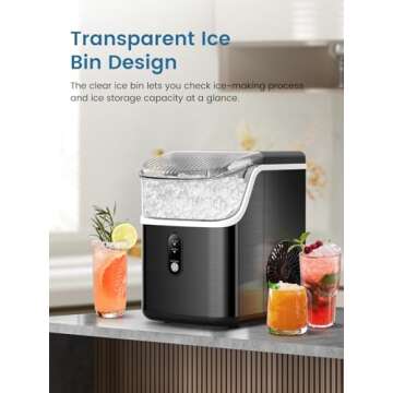 COWSAR Nugget Ice Maker - 34LBS/day, Self-Cleaning