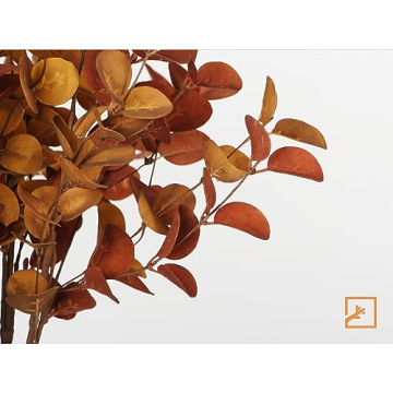 Elegant ZIFTY 6 Pcs Fall Eucalyptus Stems for Home Decor
