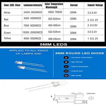 CO RODE 3mm and 5mm LED Diodes Kit for Arduino