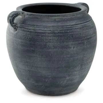 Signature Design Ashley Meadie Terra Cotta Vase in Blue