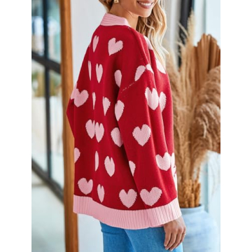 Saodimallsu Women's Heart Cardigan for Stylish Coziness