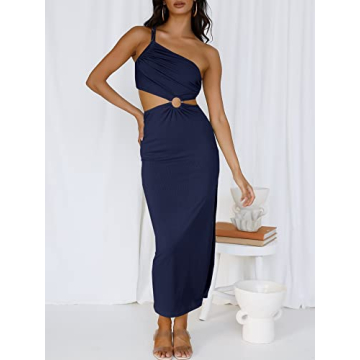 ANRABESS Sexy Sleeveless Bodycon Maxi Dress for Women