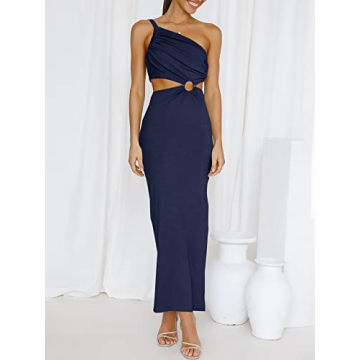 ANRABESS Sexy Sleeveless Bodycon Maxi Dress for Women