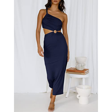 ANRABESS Sexy Sleeveless Bodycon Maxi Dress for Women