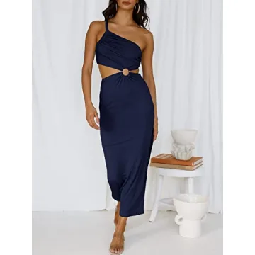 ANRABESS Sexy Sleeveless Bodycon Maxi Dress for Women