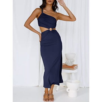 ANRABESS Sexy Sleeveless Bodycon Maxi Dress for Women