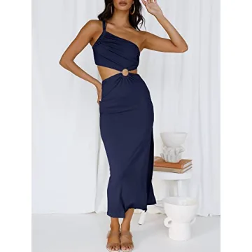 ANRABESS Sexy Sleeveless Bodycon Maxi Dress for Women