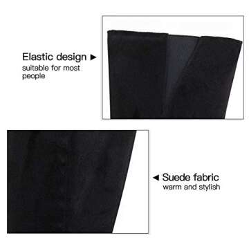 mysoft Women's Knee High Boots Chunky Heel Boots with Zipper