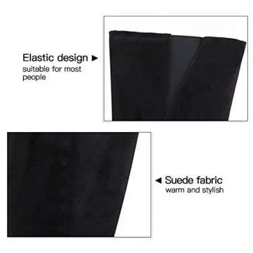 mysoft Women's Knee High Boots Chunky Heel Boots with Zipper