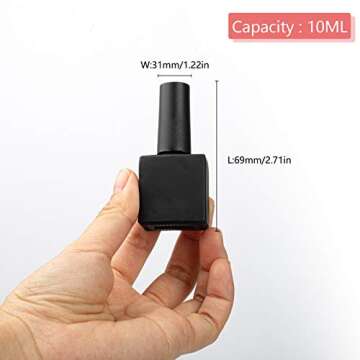 GTHER 20PCS Glass Refillable Nail Polish Bottles