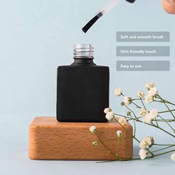 GTHER 20PCS Glass Refillable Nail Polish Bottles