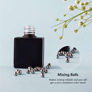 GTHER 20PCS Glass Refillable Nail Polish Bottles