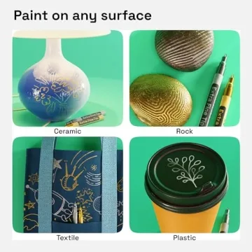 ARTISTRO Permanent Metallic Markers Set of 2 Gold Silver