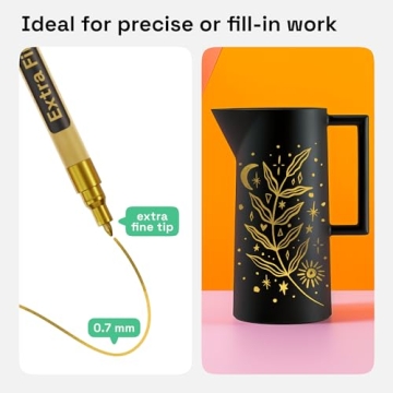 ARTISTRO Permanent Metallic Markers Set of 2 Gold Silver