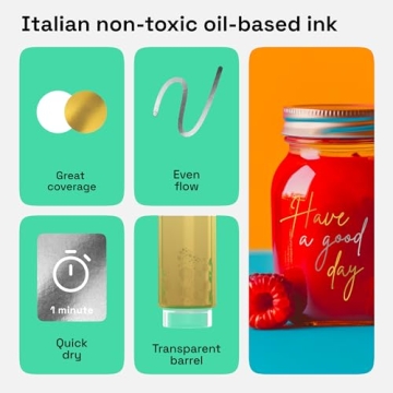 ARTISTRO Permanent Metallic Markers Set of 2 Gold Silver