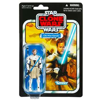 STAR WARS The Vintage Collection OBI-Wan Kenobi Toy, 3.75-inch Scale The Clone Wars Action Figure, Toys for Kids Ages 4 and Up