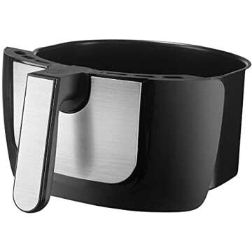 Gourmia Air Fryer Oven Digital Display 6 Quart Large AirFryer Cooker 12 Touch Cooking Presets, XL Air Fryer Basket 1500w Power Multifunction Stainless Steel FRY FORCE 360° (6 QT)