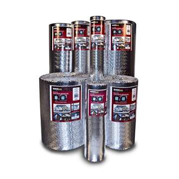 Reach Barrier DD24025 Double Reflective Air, Polyethylene Insulation Roll, (2 ft x 25 ft), Sound Reduction, Easy Installation, for Attics, Exterior and Interior Walls, Garage Ceilings, and More