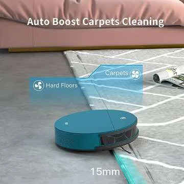 OKP Robot Vacuum Cleaner, 3000Pa Strong Suction, 150 Min Automatic Self-Charging Robotic Vacuum with Auto-Boost Carpet Cleaning, Wi-Fi/APP/Alexa Home Robot for Pet Hair, Carpet, Hard Floor Room