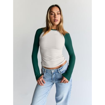 Trendy Queen Womens Long Sleeve Shirts 2025 Fall Fashion Outfits