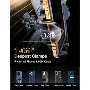 TORRAS Cell Phone Holder Car Mount for Thick Cases