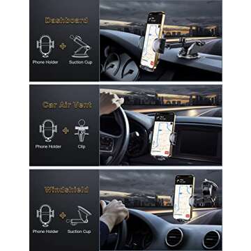 TORRAS Cell Phone Holder Car Mount for Thick Cases