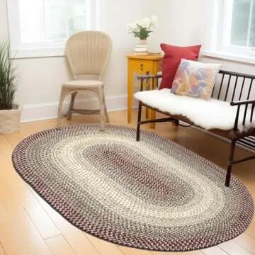 Durable Super Area Rugs Braided Rug for High Traffic Areas