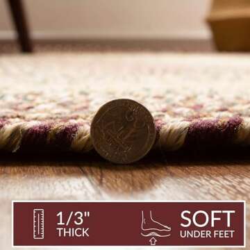 Durable Super Area Rugs Braided Rug for High Traffic Areas