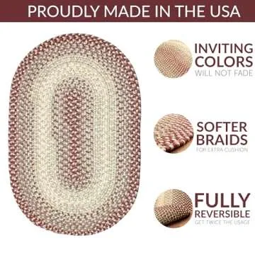 Durable Super Area Rugs Braided Rug for High Traffic Areas