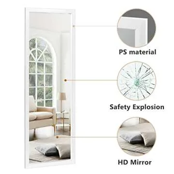 MIRUO Over The Door Full Length Mirror - 44''x16''