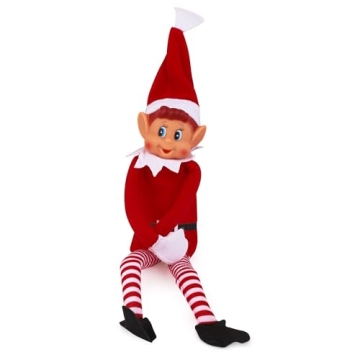 Christmas Elf Behaving Badly Plush Toy | Novelty Long Bendy Naughty Boy Christmas Elves Doll | 12 In...