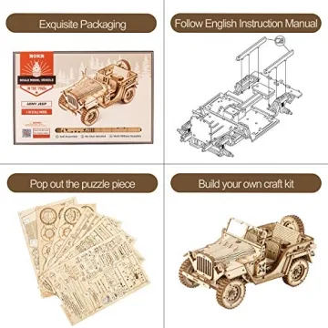 ROKR 3D Wooden Puzzle - Mechanical Car Model Kit