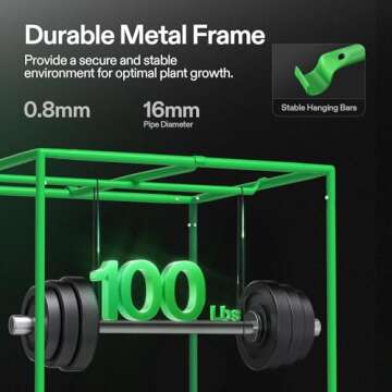 VIVOSUN S336 3x3 Grow Tent, 36"x36"x72" High Reflective Mylar with Observation Window and Floor Tray for Hydroponics Indoor Plant for VS2000/VS3000